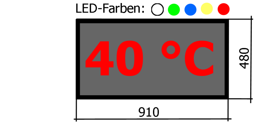LED-Tafel für Zeit, Temperatur und Datum LED-Tafel für Zeit, Temperatur und Datum