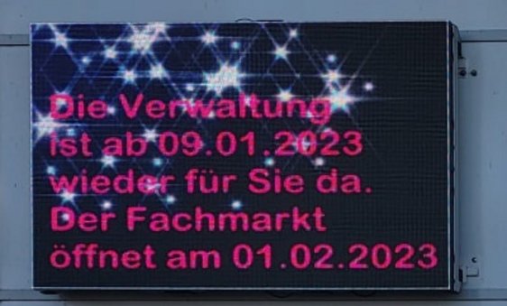 LED-Anzeigetafel 2,5 qm am Bodensee