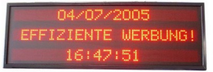 mehrzeilige LED-Laufschrift rot