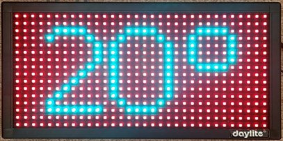 voll-farbige LED-Uhr mit Temperatur