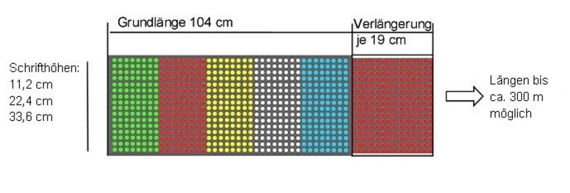 Laufschrift DLCD-P8