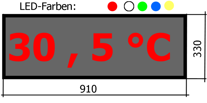 Anzeigetafel Zeit-Temperatur-Datum Anzeigetafel Zeit-Temperatur-Datum